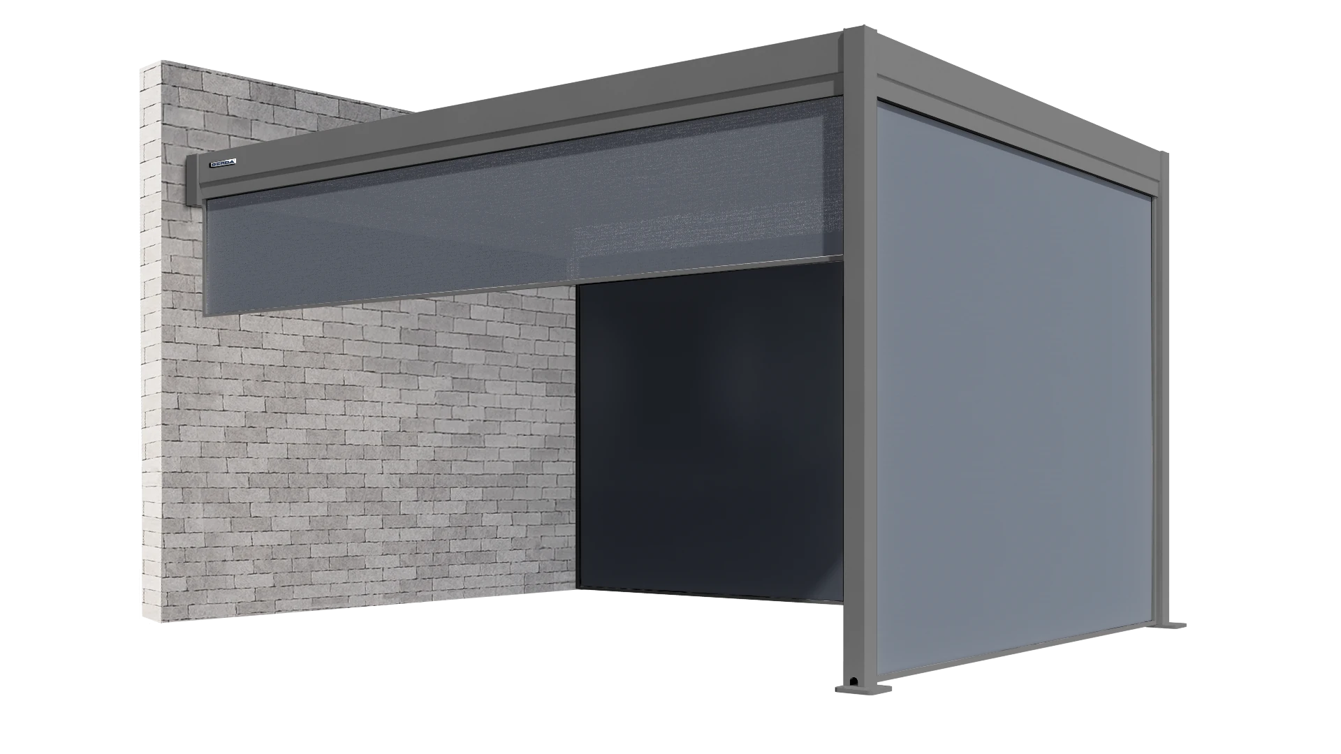 3 rolety 1 na krótszy i 2 na dłuższy bok