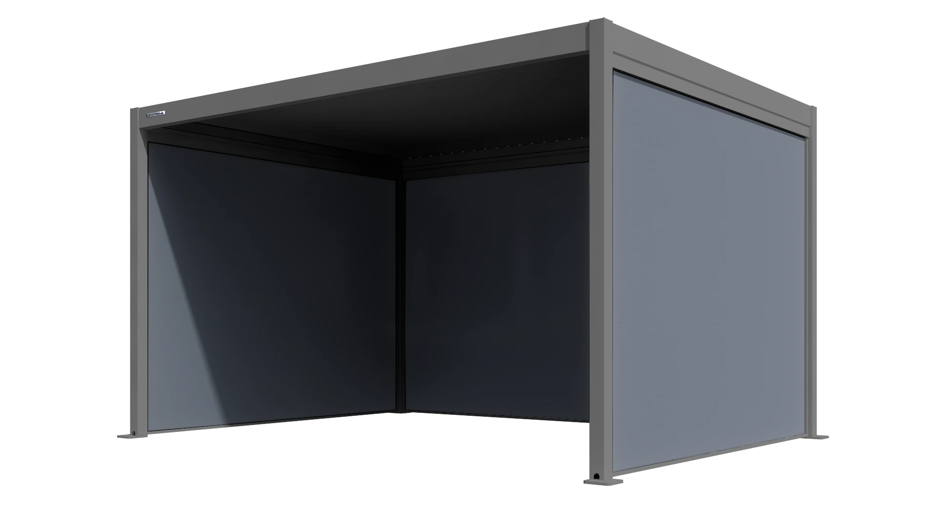 3 rolety 2 na krótszy i 1 na dłuższy bok