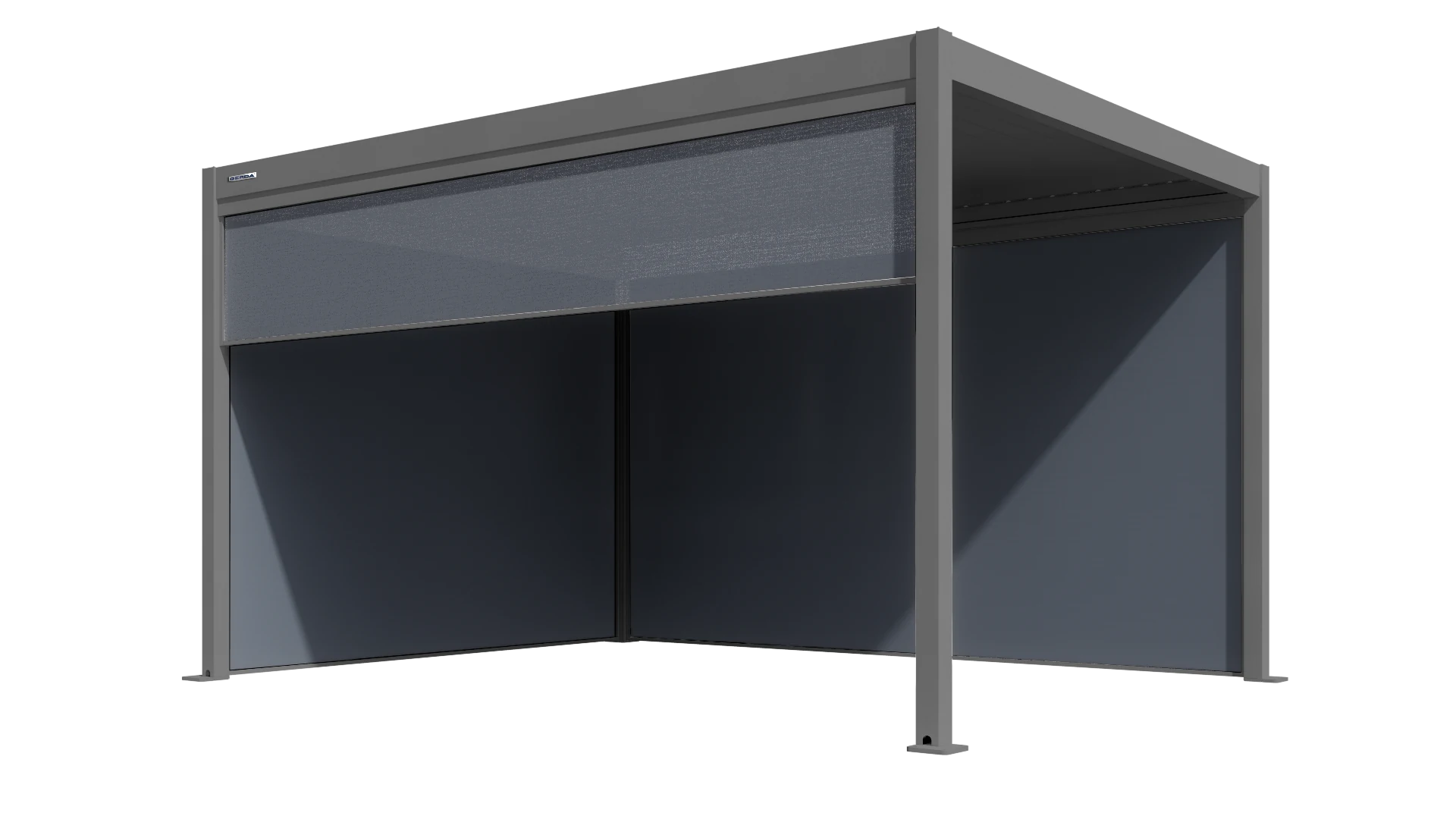 3 rolety 1 na krótszy i 2 na dłuższy bok